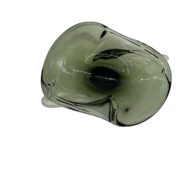 Vintage Smoked Glass Ameba Dish MCM - Picture 7 of 11